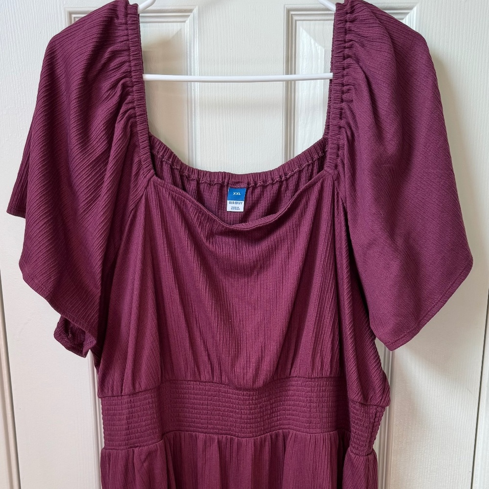 Wine Flowy Dress